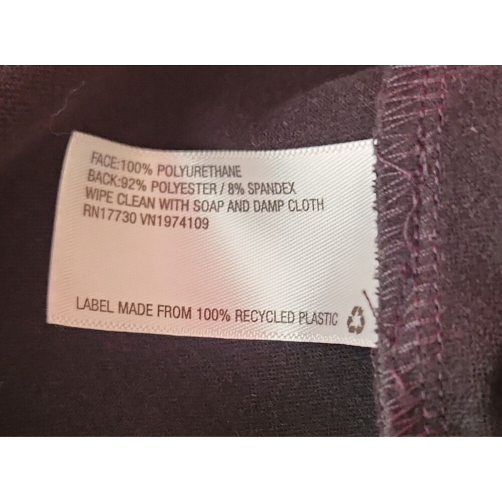 Wild Fable Women's Black Faux Leather Flared Pants Split Front Hem Medium - Picture 7 of 8